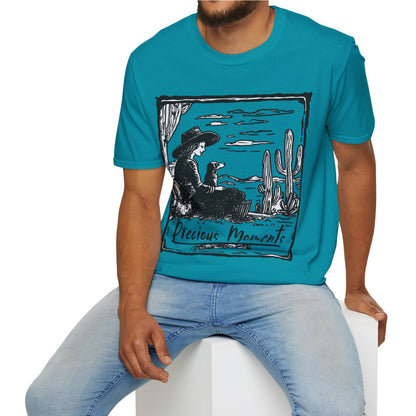"Precious Moments" Smooth-Haired Dachshund Unisex Softstyle T-Shirt
