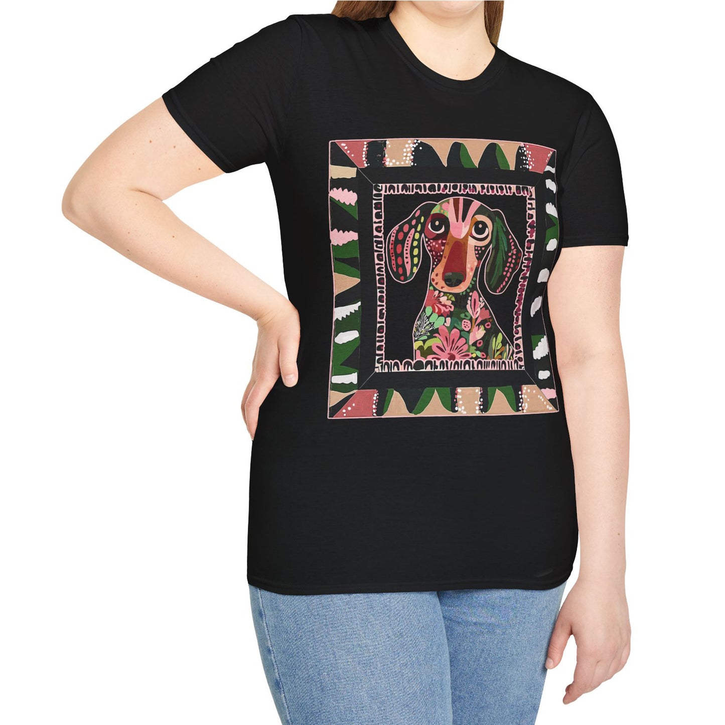 "Smooth Wacky Frame" Smooth-Haired Unisex Softstyle T-Shirt