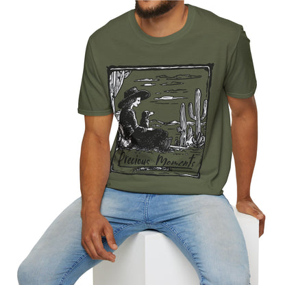 "Precious Moments" Smooth-Haired Dachshund Unisex Softstyle T-Shirt