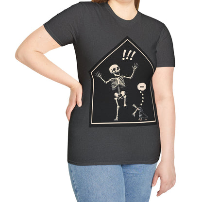 "Aughh!" Smooth-Haired Dachshund Halloween Unisex Softstyle T-Shirt