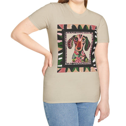"Smooth Wacky Frame" Smooth-Haired Unisex Softstyle T-Shirt