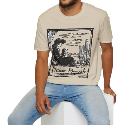 "Precious Moments" Smooth-Haired Dachshund Unisex Softstyle T-Shirt