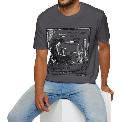 "Precious Moments" Smooth-Haired Dachshund Unisex Softstyle T-Shirt