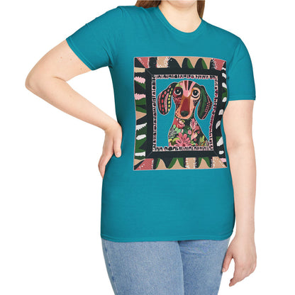 "Smooth Wacky Frame" Smooth-Haired Unisex Softstyle T-Shirt