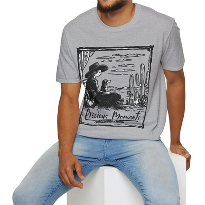 "Precious Moments" Smooth-Haired Dachshund Unisex Softstyle T-Shirt