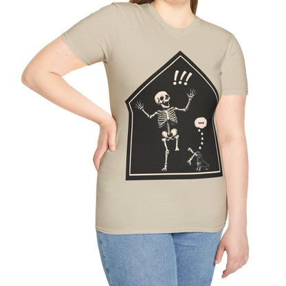 "Aughh!" Smooth-Haired Dachshund Halloween Unisex Softstyle T-Shirt