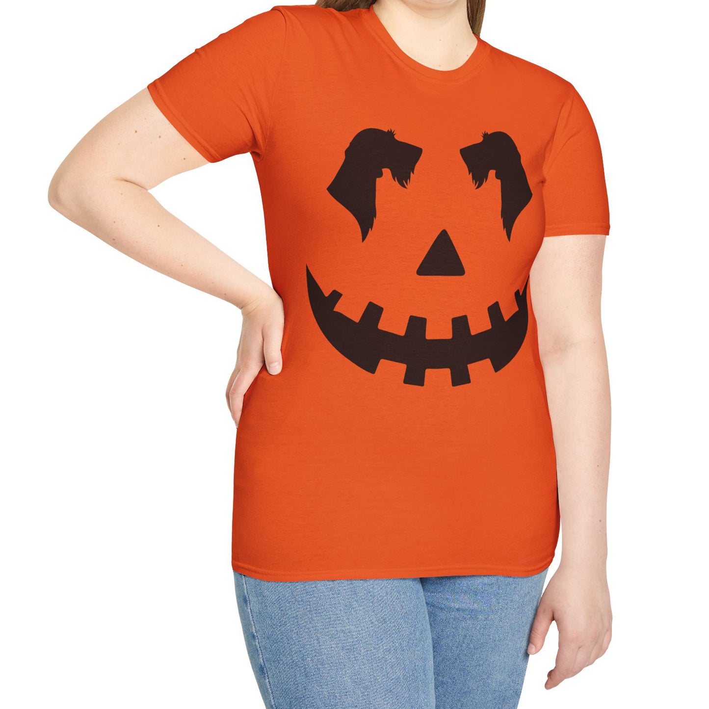 "Wire Black Jack" Wire-Haired Dachshund Halloween Unisex Softstyle T-Shirt