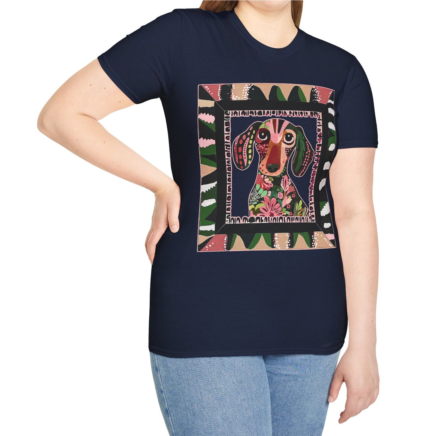 "Smooth Wacky Frame" Smooth-Haired Unisex Softstyle T-Shirt