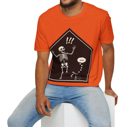 "Aughh!" Smooth-Haired Dachshund Halloween Unisex Softstyle T-Shirt