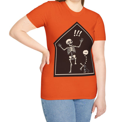 "Aughh!" Smooth-Haired Dachshund Halloween Unisex Softstyle T-Shirt