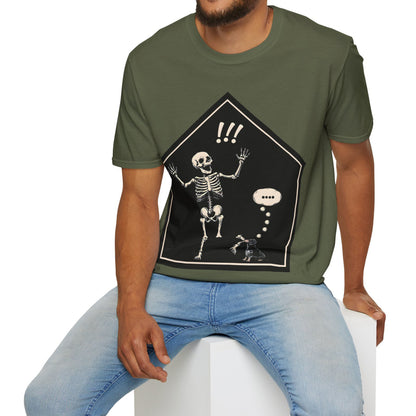 "Aughh!" Smooth-Haired Dachshund Halloween Unisex Softstyle T-Shirt