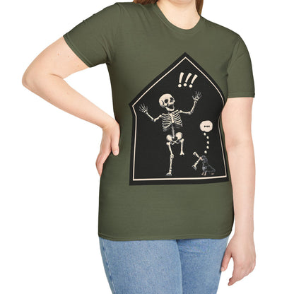 "Aughh!" Smooth-Haired Dachshund Halloween Unisex Softstyle T-Shirt
