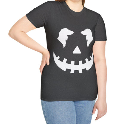 "Long White Jack" Long-Haired Dachshund Halloween Unisex Softstyle T-Shirt