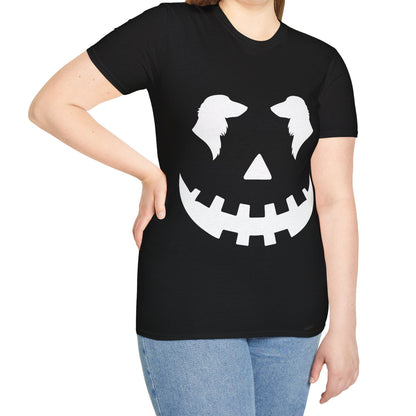 "Long White Jack" Long-Haired Dachshund Halloween Unisex Softstyle T-Shirt