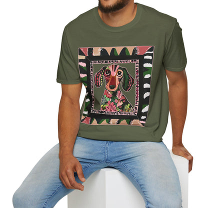 "Smooth Wacky Frame" Smooth-Haired Unisex Softstyle T-Shirt