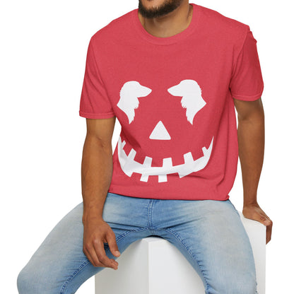 "Long White Jack" Long-Haired Dachshund Halloween Unisex Softstyle T-Shirt