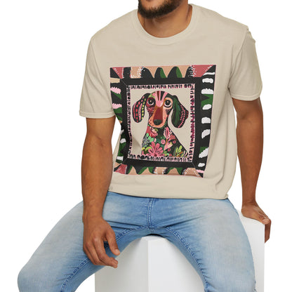 "Smooth Wacky Frame" Smooth-Haired Unisex Softstyle T-Shirt