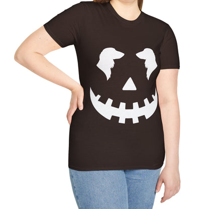 "Long White Jack" Long-Haired Dachshund Halloween Unisex Softstyle T-Shirt