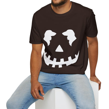 "Long White Jack" Long-Haired Dachshund Halloween Unisex Softstyle T-Shirt