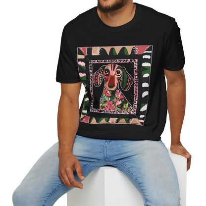 "Smooth Wacky Frame" Smooth-Haired Unisex Softstyle T-Shirt