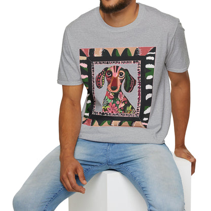 "Smooth Wacky Frame" Smooth-Haired Unisex Softstyle T-Shirt
