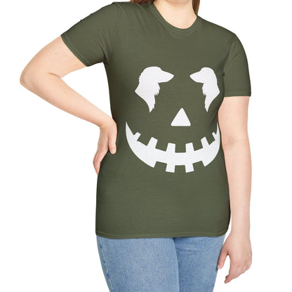 "Long White Jack" Long-Haired Dachshund Halloween Unisex Softstyle T-Shirt