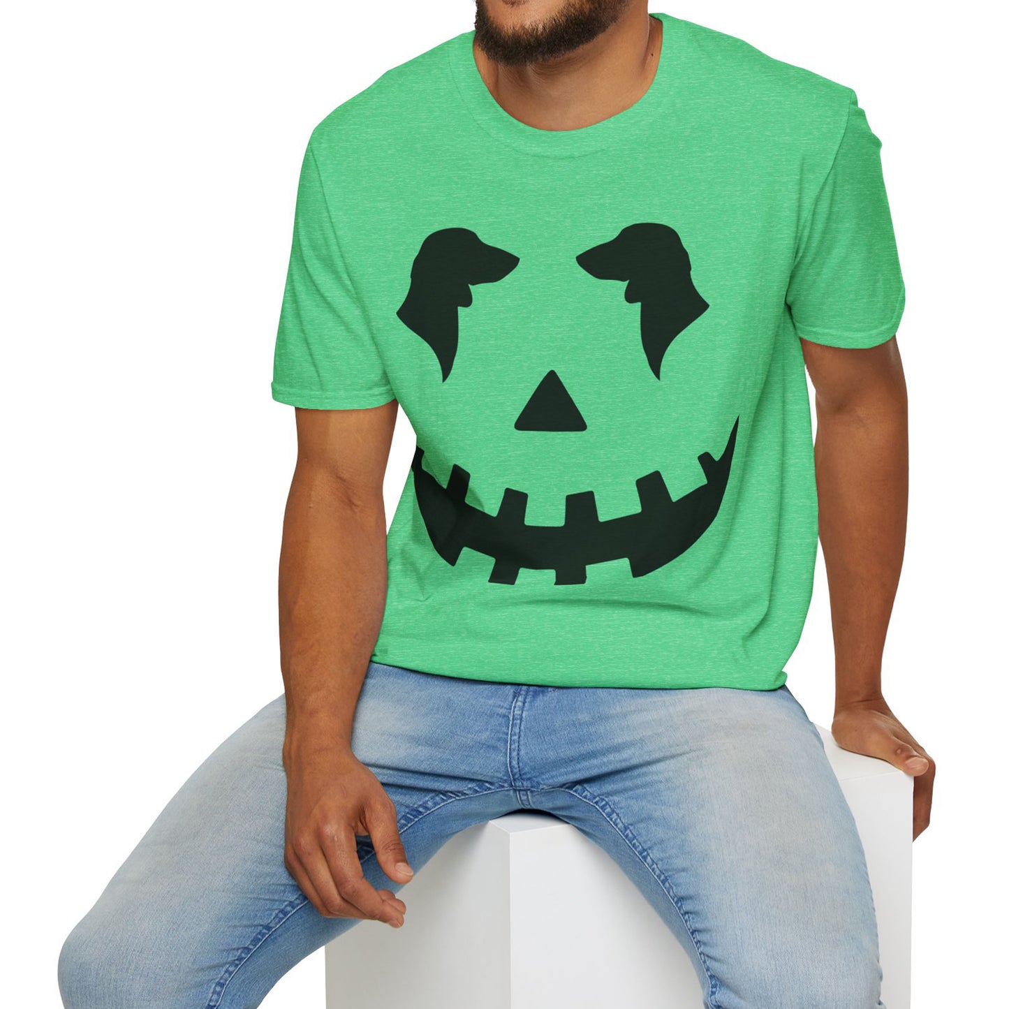 "Smooth Black Jack" Smooth-Haired Dachshund Halloween Unisex Softstyle T-Shirt
