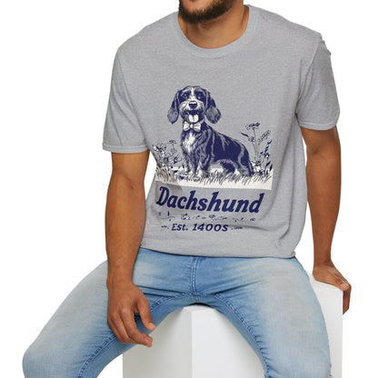 "Circa" Wire-Haired Dachshund Unisex Softstyle T-Shirt