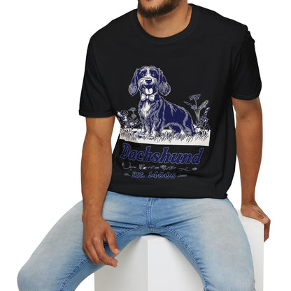 "Circa" Wire-Haired Dachshund Unisex Softstyle T-Shirt