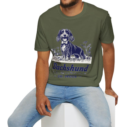 "Circa" Wire-Haired Dachshund Unisex Softstyle T-Shirt