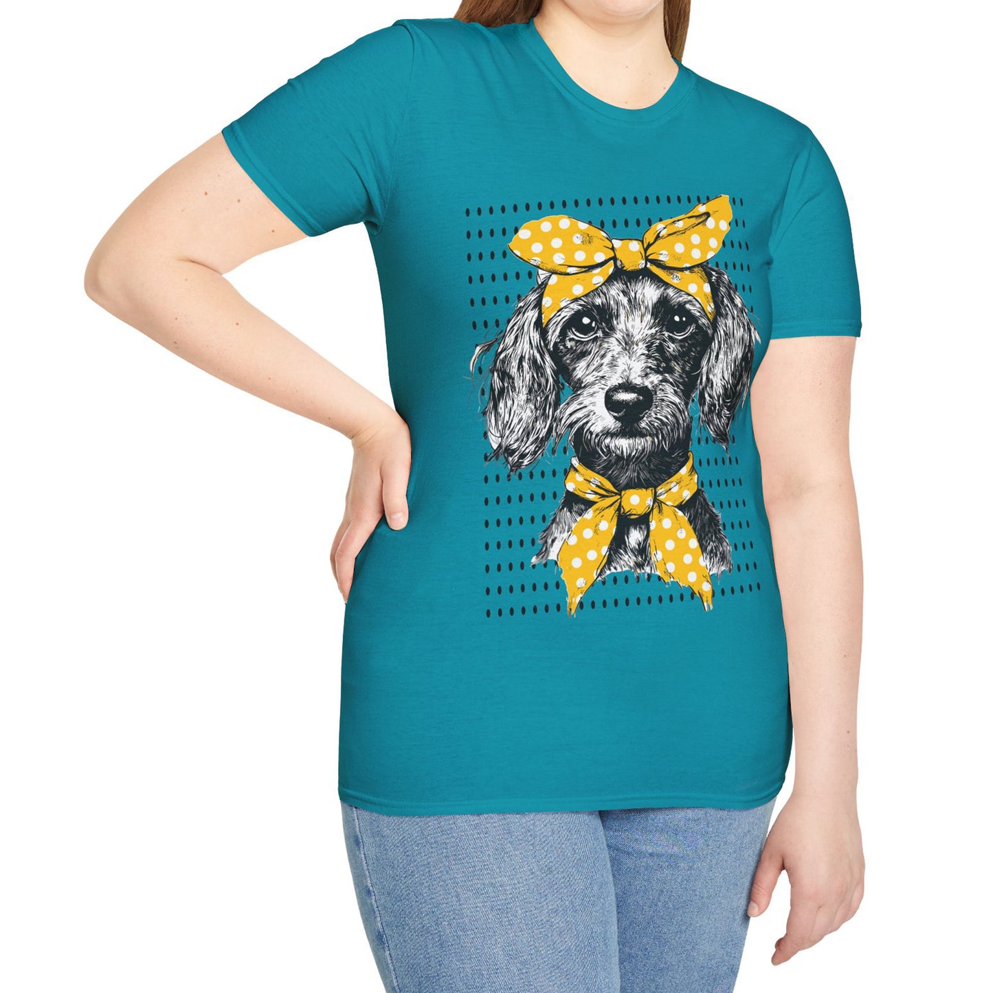 "Bikini" Wire-Haired Dachshund Unisex Softstyle T-Shirt