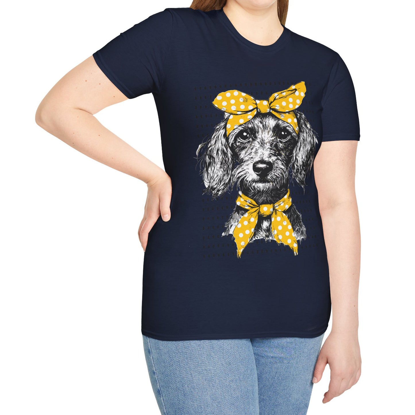 "Bikini" Wire-Haired Dachshund Unisex Softstyle T-Shirt