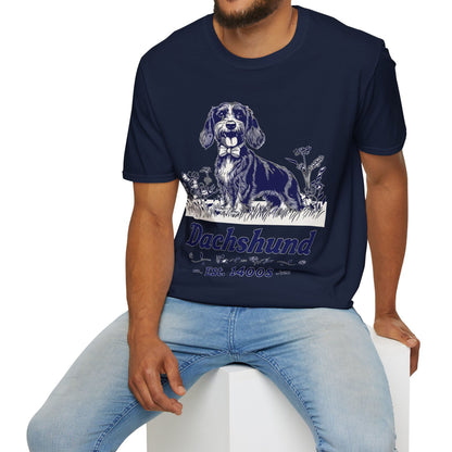 "Circa" Wire-Haired Dachshund Unisex Softstyle T-Shirt