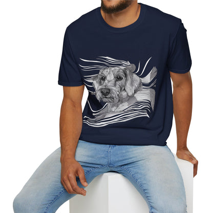 "Wired Joy" Wire-Haired Dachshund Unisex Softstyle T-Shirt