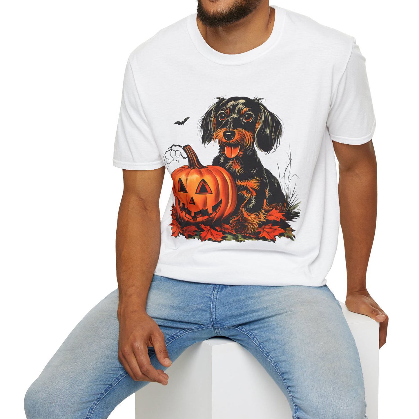 "Sweetie" Wire-Haired Dachshund Halloween Unisex Softstyle T-Shirt