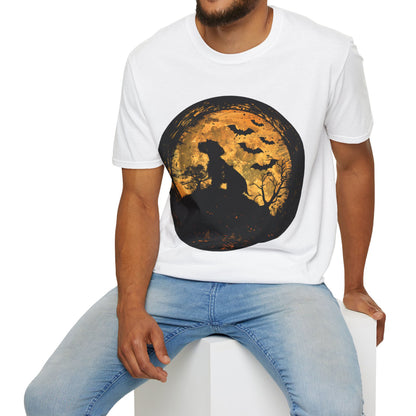 "Moon Child" Wire-Haired Dachshund Halloween Unisex Softstyle T-Shirt