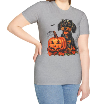 "Sweetie" Wire-Haired Dachshund Halloween Unisex Softstyle T-Shirt