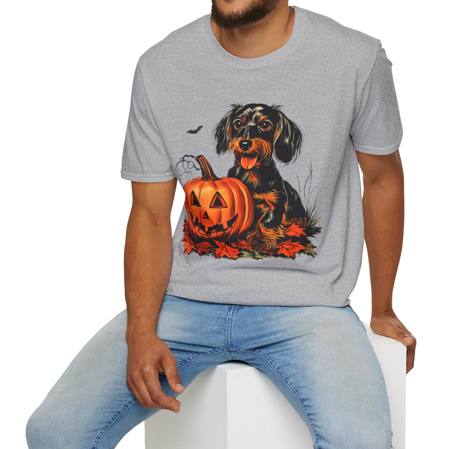 "Sweetie" Wire-Haired Dachshund Halloween Unisex Softstyle T-Shirt
