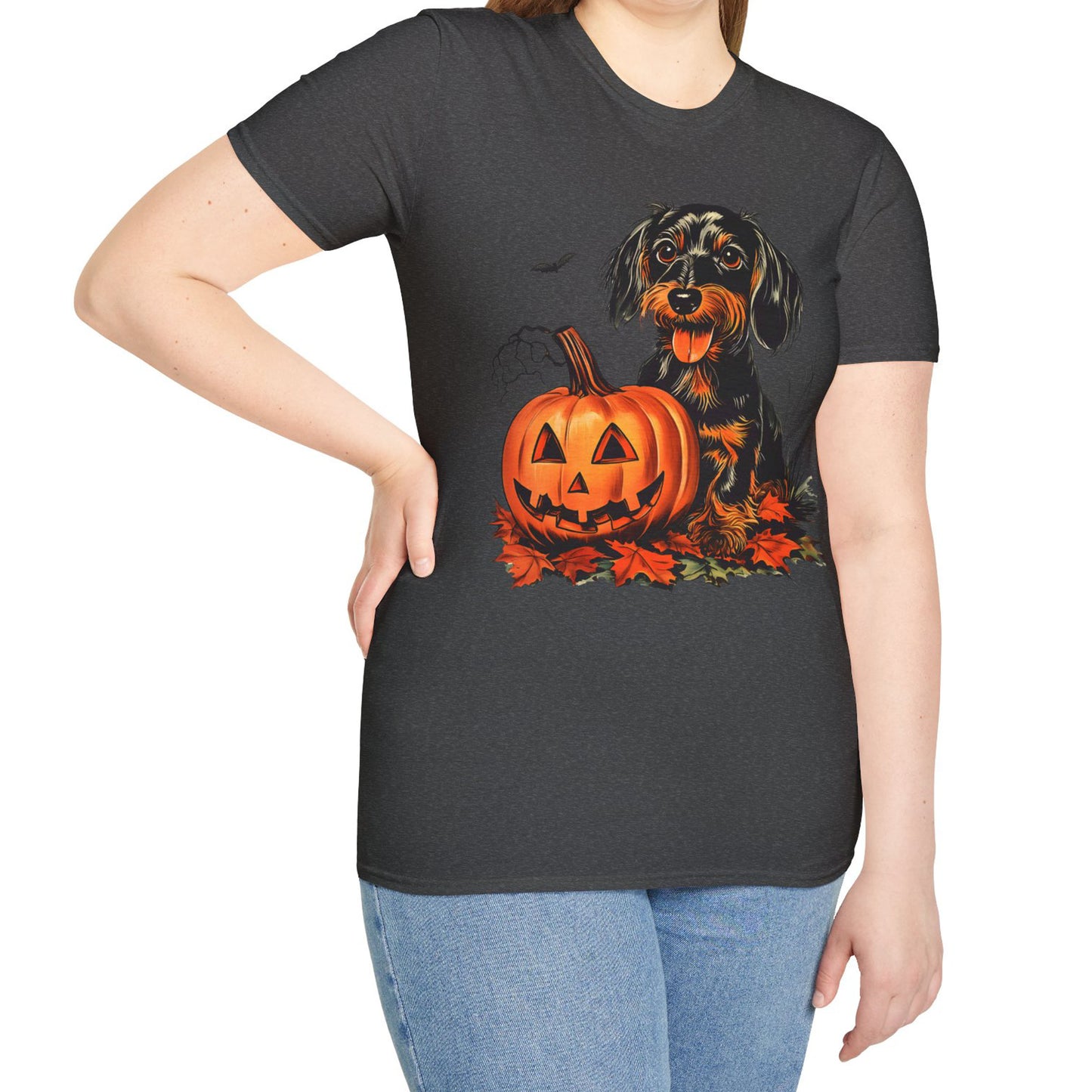 "Sweetie" Wire-Haired Dachshund Halloween Unisex Softstyle T-Shirt