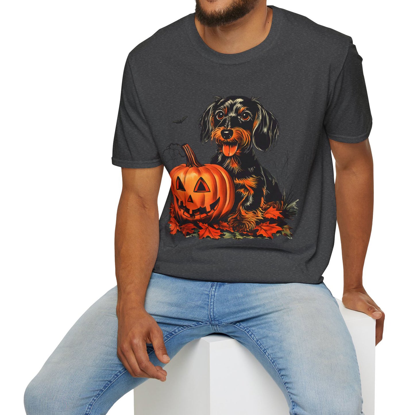 "Sweetie" Wire-Haired Dachshund Halloween Unisex Softstyle T-Shirt