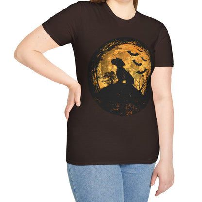 "Moon Child" Wire-Haired Dachshund Halloween Unisex Softstyle T-Shirt