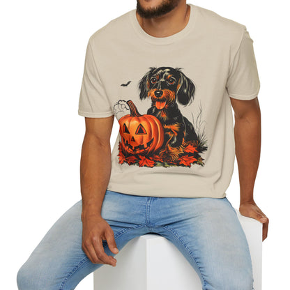 "Sweetie" Wire-Haired Dachshund Halloween Unisex Softstyle T-Shirt