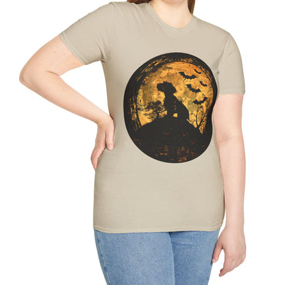 "Moon Child" Wire-Haired Dachshund Halloween Unisex Softstyle T-Shirt