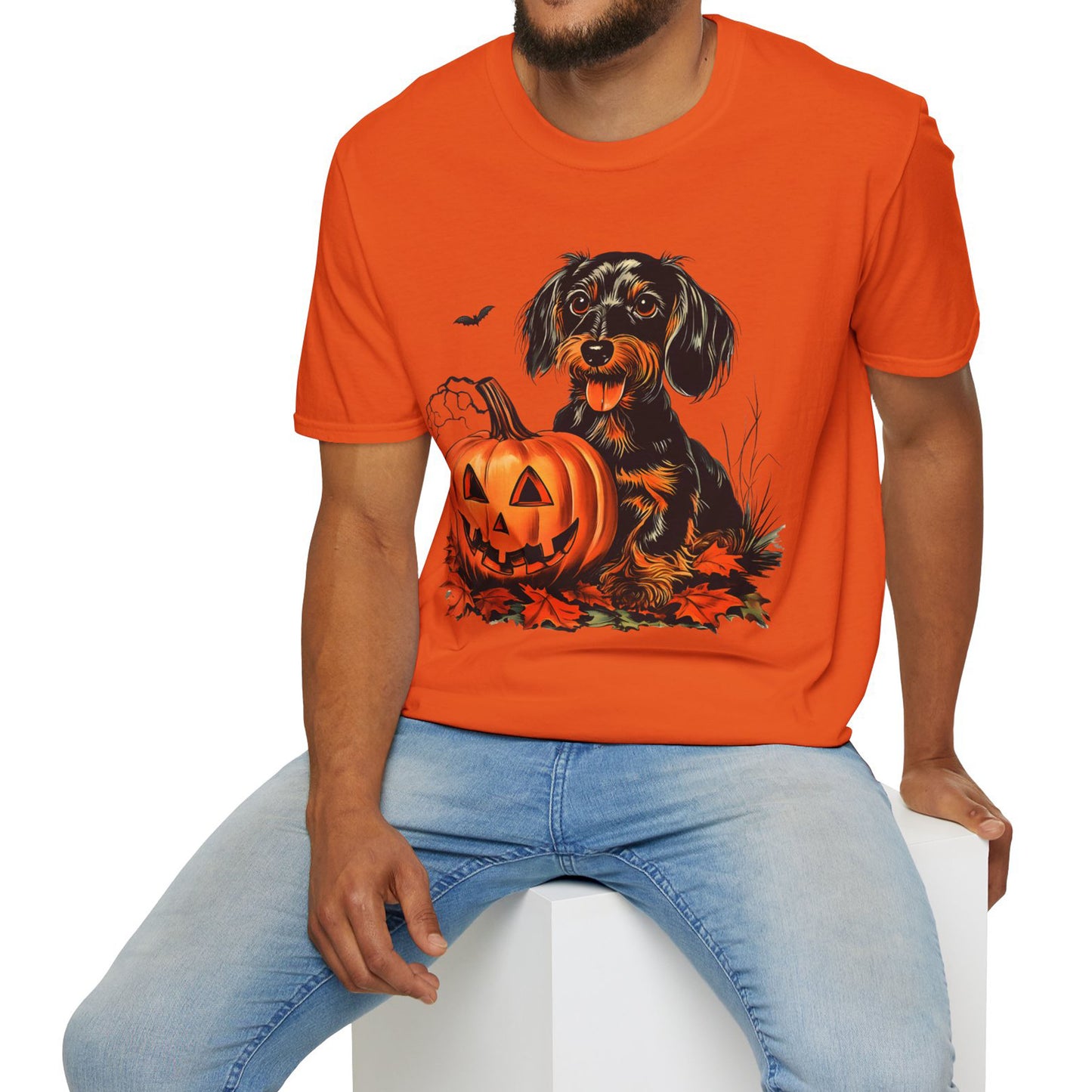"Sweetie" Wire-Haired Dachshund Halloween Unisex Softstyle T-Shirt