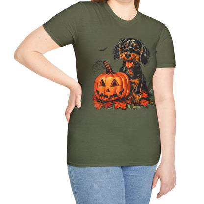 "Sweetie" Wire-Haired Dachshund Halloween Unisex Softstyle T-Shirt