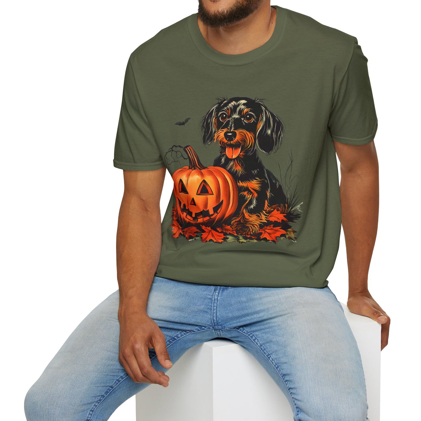 "Sweetie" Wire-Haired Dachshund Halloween Unisex Softstyle T-Shirt