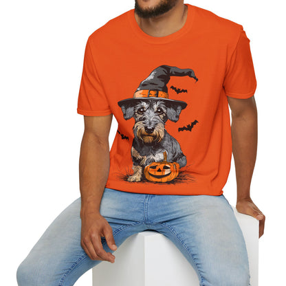 "Pumpkin Pie" Wire-Haired Dachshund Halloween Unisex Softstyle T-Shirt