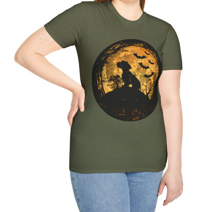 "Moon Child" Wire-Haired Dachshund Halloween Unisex Softstyle T-Shirt
