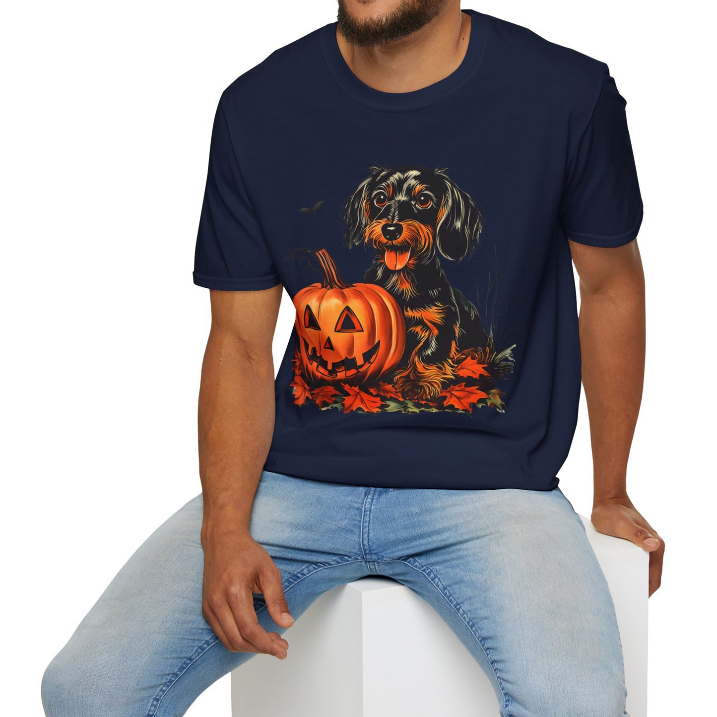 "Sweetie" Wire-Haired Dachshund Halloween Unisex Softstyle T-Shirt