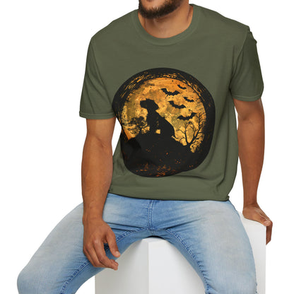 "Moon Child" Wire-Haired Dachshund Halloween Unisex Softstyle T-Shirt
